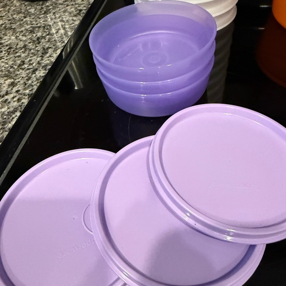 Tupperware Colorful Plastic Food Storage Containers and hamburger press bundle - Picture 7 of 9